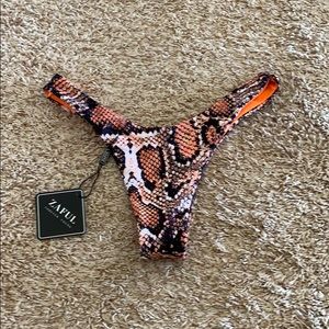 Zaful neon snake skin thong bikini bottoms